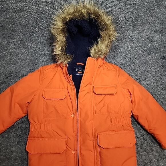 The Children’s Place Toddler Boys Jacket Hooded Faux Fur Trim Size 3t - Picture 6 of 6